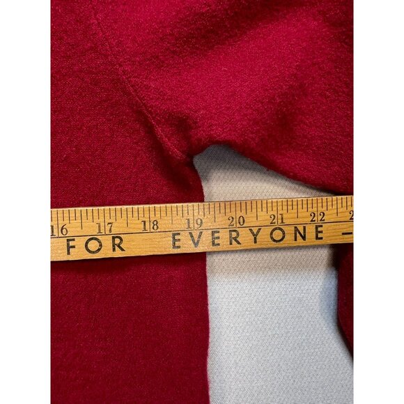 Woolrich Womens Wool Full Zip Cardigan Jacket Long Sleeve Sz S Red Solid Pockets - Picture 10 of 12